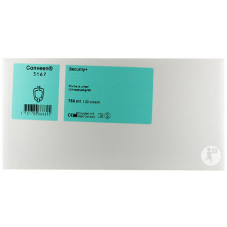 Coloplast Conveen Security+ Dagopvangzak Benen 750ml Stuks 20 (5167)