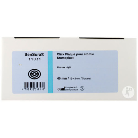 Coloplast SenSura Click Convex Light Huidplaten 60/15-43mm Stuks 5 (11031)