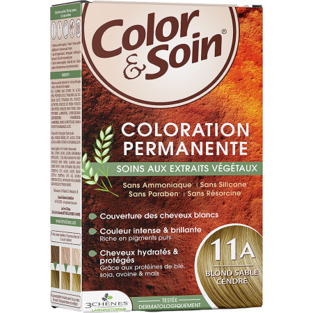 Color & Soin Permanente Kleuring Met Plantaardige Extracten 11A Asachtig Zand Blond 1 Kit