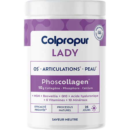 Colpropur Lady Gehydrolyseerd Collageen Botten-Huid-Gewrichten Neutralsmaak Pot 327,5g