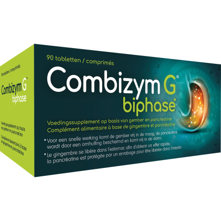 Will-Pharma Combizym G Biphase Spijsvertering/Zware Maag Gember/Pancreatine 90 Tabletten