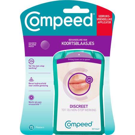 Compeed Onzichtbare Patch Voor Koortsblaasjes Met Applicator 15 Stuks