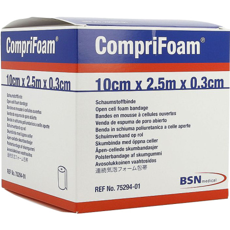 Bsn Medical CompriFoam Schuimverbanden 10cm x 2,5m x 0,3cm 1 Stuk (7529401)
