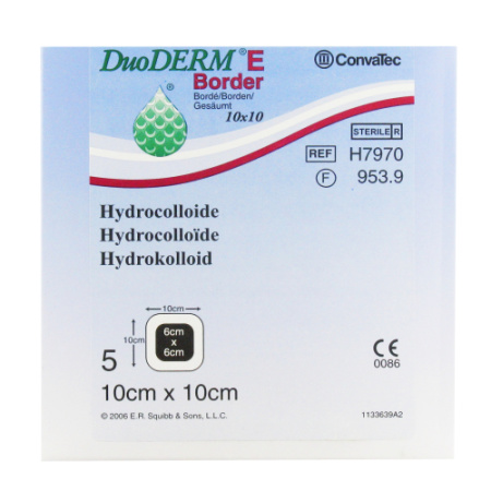 Convatec DuoDERM E Border Hydrocolloide Steriel Verband 10 x 10cm 5 Stuks (H7970)