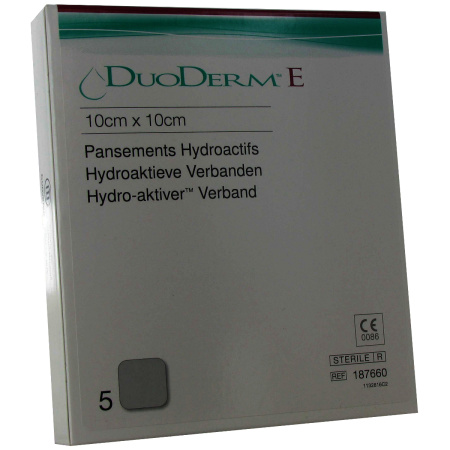 Convatec DuoDERM E Hydroaktieve Steriel Verband 10 x 10cm 5 Stuks (H7660)