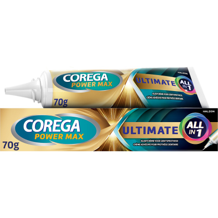 Corega Ultimate All-In-1 Kleefcrème Voor Gebitsprothesen Tube 70g
