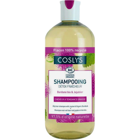 Coslys Fresh Detox Shampoo Met Klis En Haver Vet Haar Biologische Fles 500ml