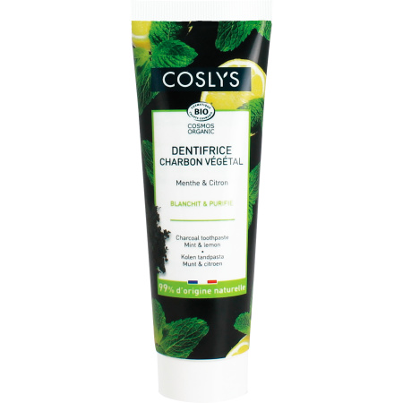 Coslys Tandpasta Kolen Munt Citroen Bio Tube 100g