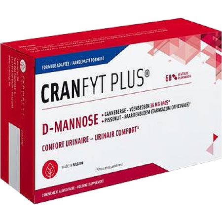 Cranfyt Plus D-Mannose Voedingssupplement Urinair Comfort 60 Capsules