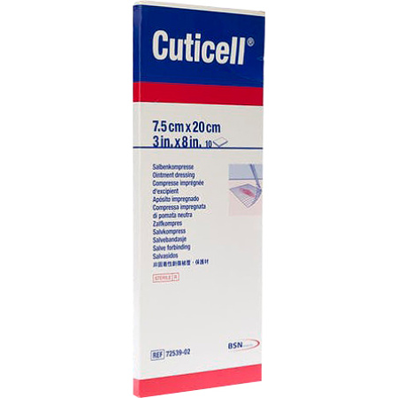 Cutimed Cuticell Zalfkompres 7,5x20cm 10 Stuks (7100702)