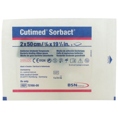 Cutimed Sorbact Gaasstrook 2x50cm Stuk 1