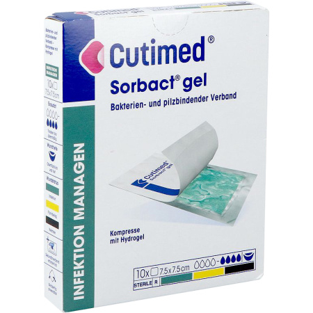 Cutimed Sorbact Hydro Gel 7,5cmx7,5cm 10 Stuks