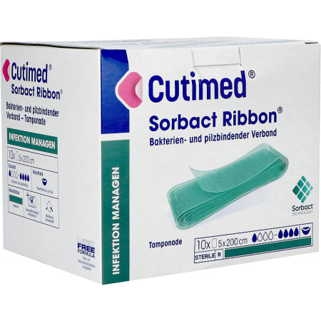 Cutimed Sorbact Linten 5cmx200cm 10 Stuks