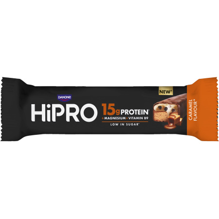 Danone HiPRO Protein Bar 15g Eiwitten Magnesium & Vitamine B9 Karamelsmaak 45g