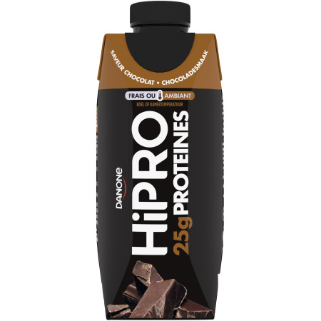 Danone HiPRO Protein Drink Sportdrank 25g Eiwitten Chocoladesmaak 330ml
