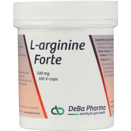 Deba L-Arginine Forte 500mg Plantaardige Capsules 100