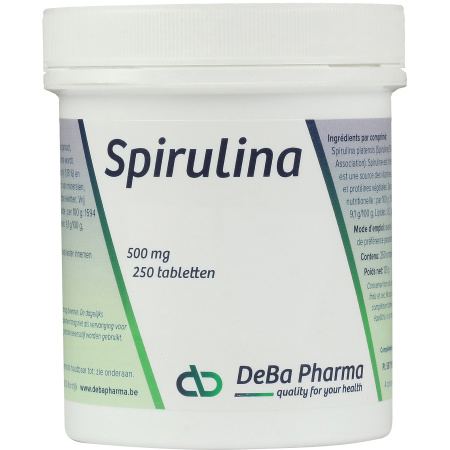 Deba Spirulina 500mg Voedingssupplement 250 Tabletten