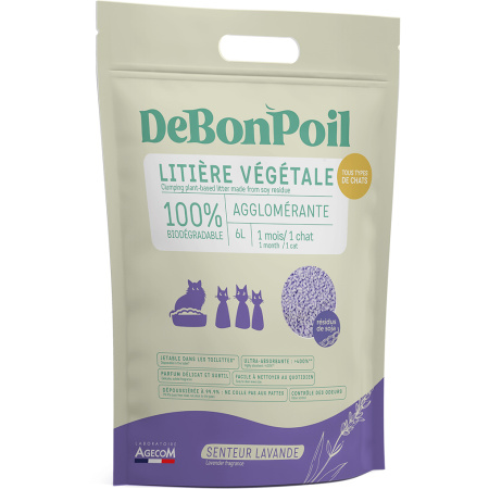 DeBonPoil Natuurlijke Klonterende Kattenbakvulling Lavendel 2,8kg