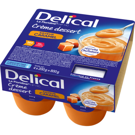 Delical La Floridine Caramel Crème Dessert HP HC 4x200g