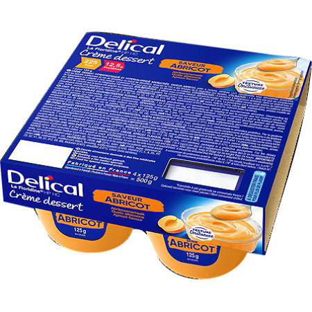 Delical La Floridine Dessertcrème HP HC Abrikoos 4x125ml