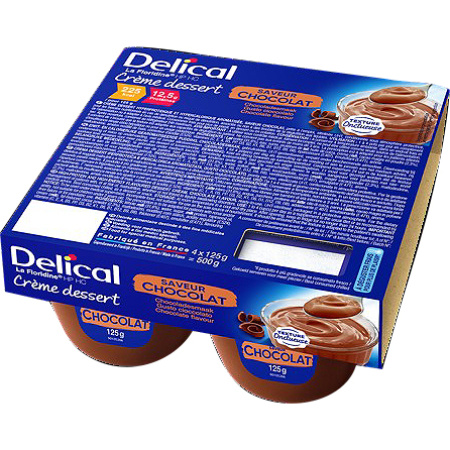 Delical La Floridine Dessertcrème HP HC Chocolade 4x125ml