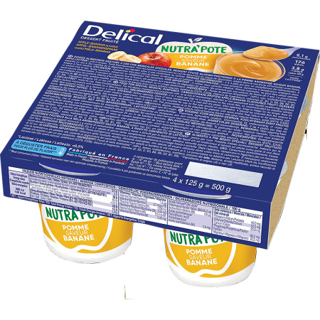 Delical Nutra'Pote Dessert Appel Banaan 4x125g