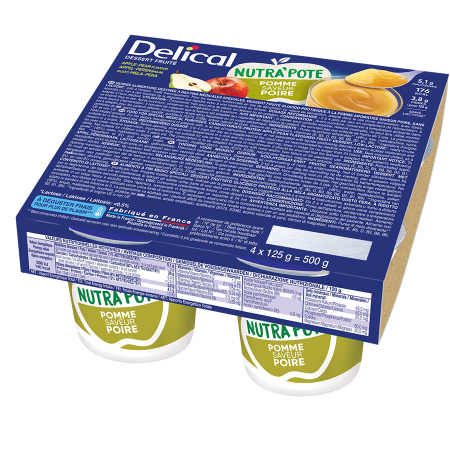 Delical Nutra'Pote Dessert Appel Peer 4x125g