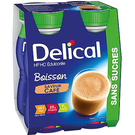 Delical Suikervrije Koffiedrank 4x200ml