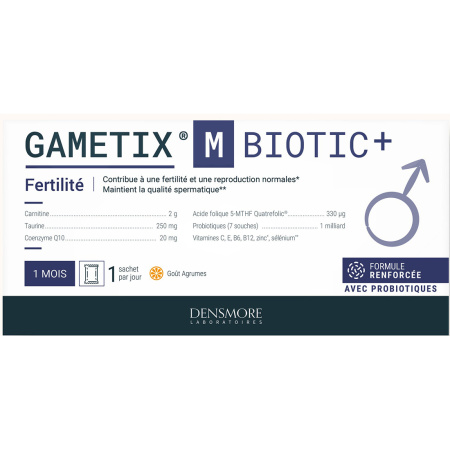 Densmore Gametix M Biotic+ Vruchtbaarheid Versterkte Formule Probiotica 30 Zakjes