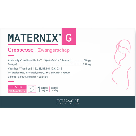 Densmore Maternix G Essentiële Vitaminen&Mineralen Tijdens De Zwangerschap Kuur 1 Maand 90 Capsules