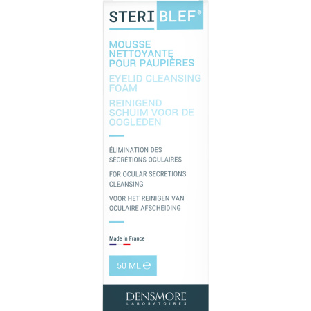 Densmore Steriblef Schuim Voor Dagelijkse Hygiëne Van Oogleden&Wimpers Voor & Na Oogverzorging 50ml
