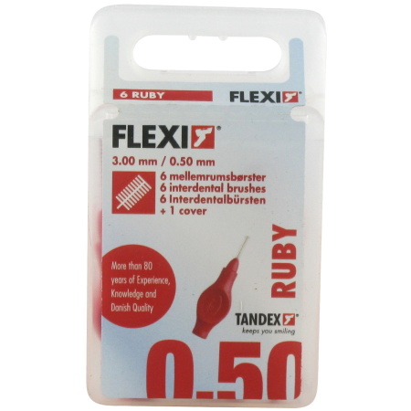 Deprophar Flexi Interdentale Borstel Rood Super Fine 6 Stuks