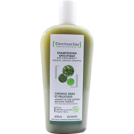 Dermaclay Shampoo Voor Vet Haar En Roos Fles 400ml