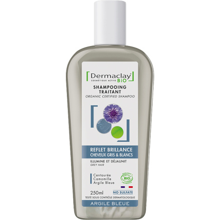 Dermaclay Specifieke Shampoo Bio Glanzende Reflectie Grijs En Wit Haar 250ml