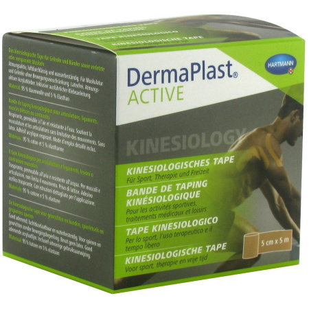 Dermaplast Active Kinesiologische Tape Beige 5cm x 5m 1 Stuk