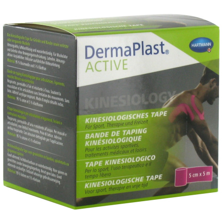 Hartmann DermaPlast Active Kinesiology Kinesiologische Tape Roze 5cmx5m 1 Stuk