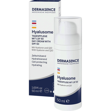 Dermasence Hyalusome Dagcreme SPF50 Pompfles 50ml