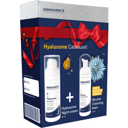 Dermasence Hyalusome Nachtcrème 50ml + Reinigingsmousse 50ml Gratis