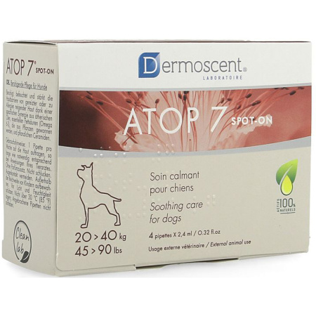 Dermoscent Atop 7 Spot On Hond 20 Tot 40kg 4x2,4ml