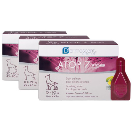 Dermoscent Atop 7 Spot On Hond En Kat 1 Tot 10kg 4x0,6ml