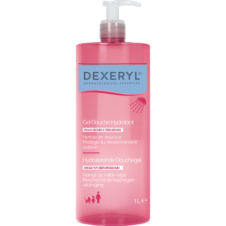 Dexeryl Hydraterende Douchegel Zonder Zeep Droge Huid Gezicht En Lichaam Vanaf De Geboorte 1l