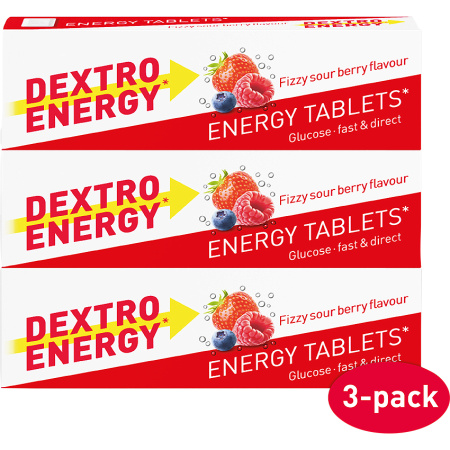 Dextro Energy Tabletten Voor Energie Sour Berry 3x47g