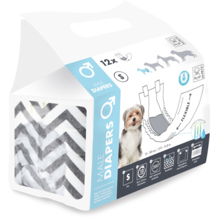 Diapers Luierbroekje Voor Reu Maat S 17,5-42cm 2-4kg 12 Stuks