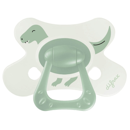 Difrax Natural Fopspeen 18 Maanden+ Little Green Dino 1 Stuk (803B32)