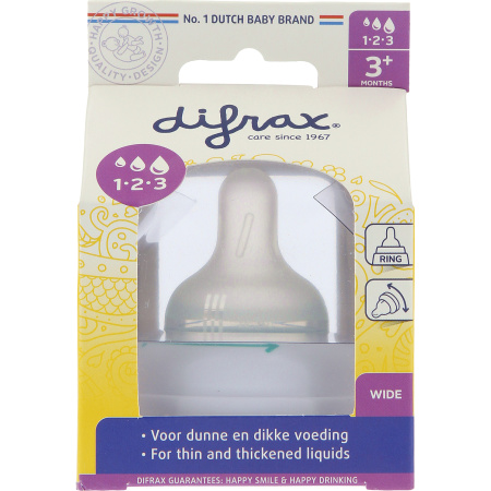 Difrax Ring 1-2-3 Wide 3+ Maanden 1 Stuk (714)