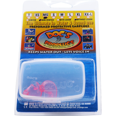 Doc's Proplugs Oordopjes Non-Vented Maat M/S 1 Paar