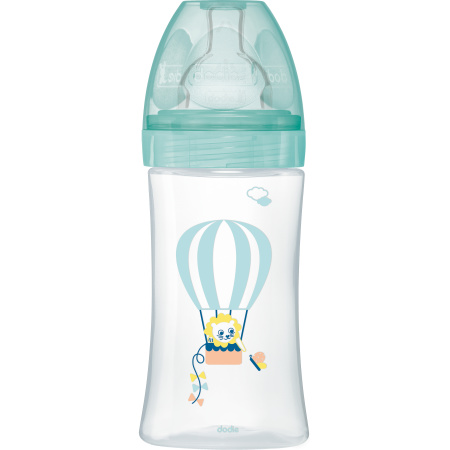 Dodie Zuigfles Sensatie+ Anti-Koliek 270ml Platte Speen 0-6 Maanden Debiet 2 Stuk 1