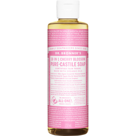 Dr Bronner's 18 in 1 Natuurlijke Kersenbloesemzeep Fles 240ml