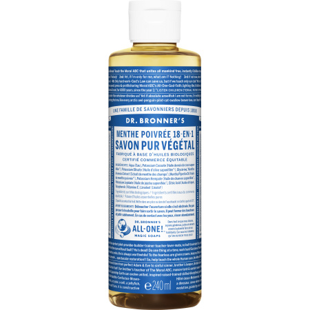 Dr Bronner's 18 in 1 Natuurlijke Pepermunt Zeep Fles 240ml