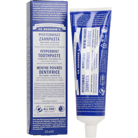 Dr Bronner's Pepermunt Tandpasta Tube 105ml